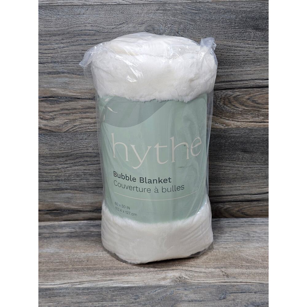 Hythe Bubble Blanket  60”x50” Creamy White